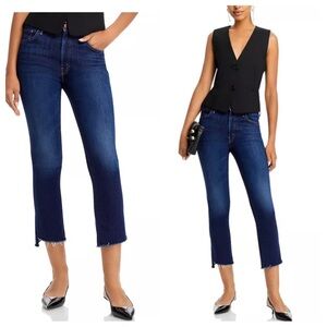 MOTHER The Insider Crop Step Fray Jeans in Off Limits